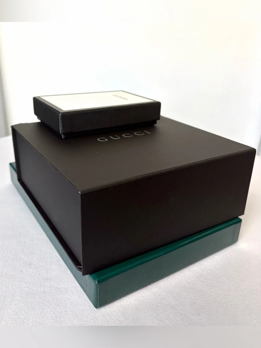 Gucci Set of Boxes, multiple sizes, Black, Green & Cream, GUC,